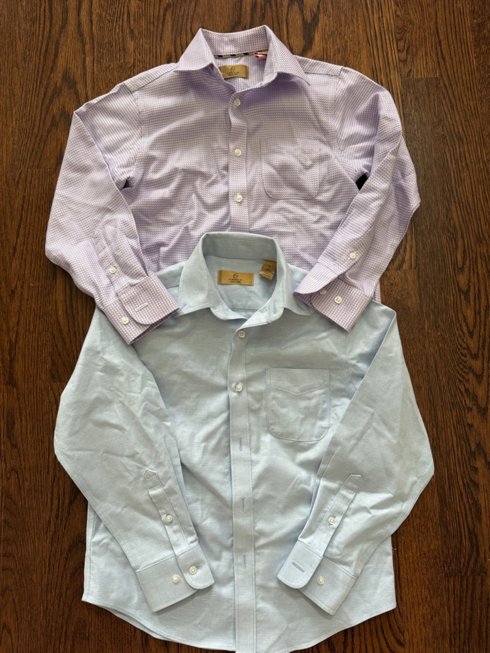 ☮️☮️ CLASSIC CLUB by Dillards Light Blue & Lavender Button-Down Shirts - 2 Pack